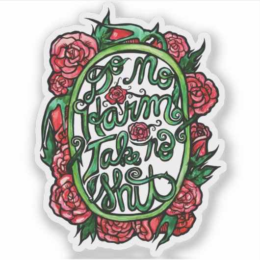 Geen Harm neemt geen SH Pagan Wiccan Art Sticker (Voorkant)