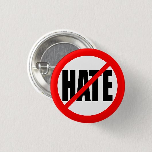 "GEEN HATE" RONDE BUTTON 3,2 CM (Voorkant /achterkant)