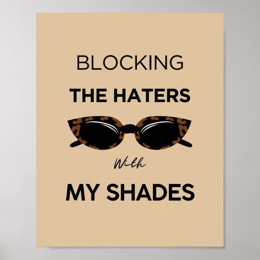 Geen haters poster (Voorkant)