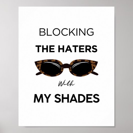 Geen haters poster (Voorkant)