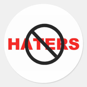 Geen haters stickers