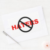 Geen haters stickers (Envelop)