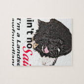 Geen heilige... Ik ben een Landseer (Newfoundland) Legpuzzel (Horizontaal)