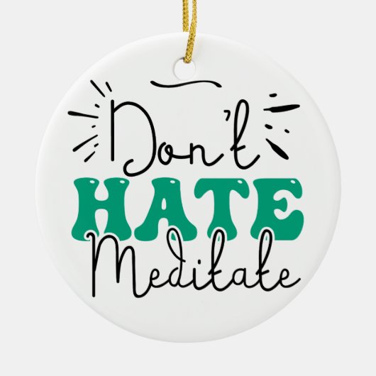 Geen hekel aan berichtontwerp keramisch ornament (Voorkant)