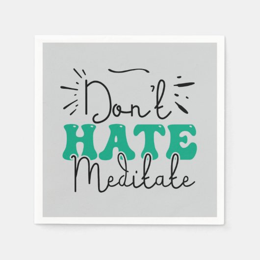 Geen hekel aan berichtontwerp servet (Voorkant)