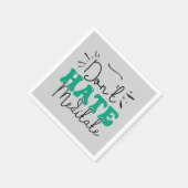 Geen hekel aan berichtontwerp servet (Hoek)