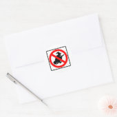 Geen heksenbord ronde sticker (Envelop)