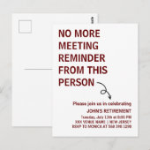 GEEN HERINNERING MEER VAN DEZE PERSOON GRAPPIG BRIEFKAART (Voorkant / Achterkant)