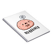 Geen Hersenwerk Grappige Anatomie Hersen Punt Notitieboek (Rechterzijde)