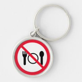 Geen het eten vectorteken | Premium-Sleutelhanger Sleutelhanger