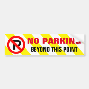 Geen het Parkeren voorbij dit Teken van de Waarsch Bumpersticker