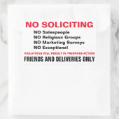 Geen het Verzoeken deurteken/sticker Rechthoekige Sticker (Tas)