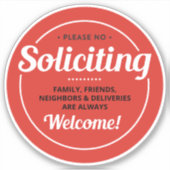 Geen het vragen (bewerkbaar) voordeur 4"Vinyl Sticker (Voorkant)