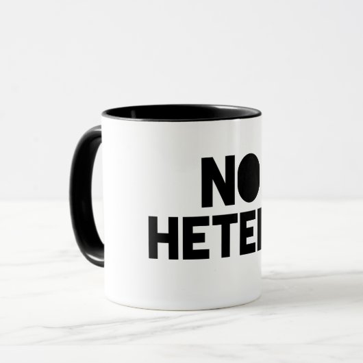 Geen hetero mok (Voorkant links)