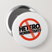 Geen hetero-normering - - ronde button 4,0 cm (Voorkant /achterkant)