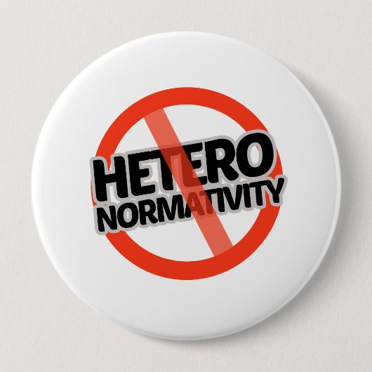 Geen hetero-normering - - ronde button 4,0 cm (Voorkant)
