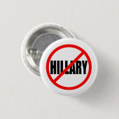 "GEEN HILLARY" 1,25 inch Ronde Button 3,2 Cm (Voorkant /achterkant)
