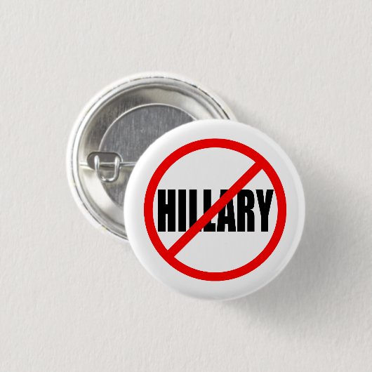 "GEEN HILLARY" 1,25 inch Ronde Button 3,2 Cm (Voorkant /achterkant)