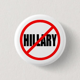 "GEEN HILLARY" 1,25 inch Ronde Button 3,2 Cm