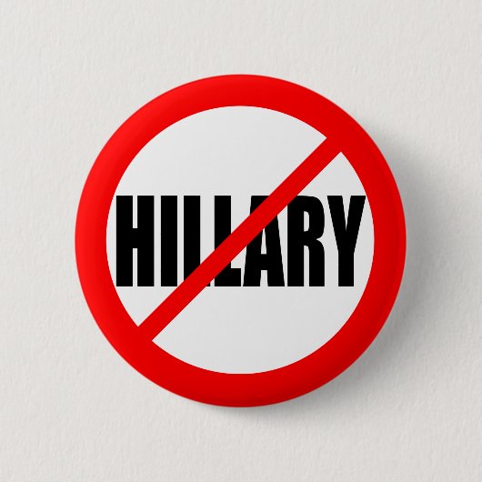 "GEEN HILLARY" 2,25 inch Ronde Button 5,7 Cm (Voorkant)