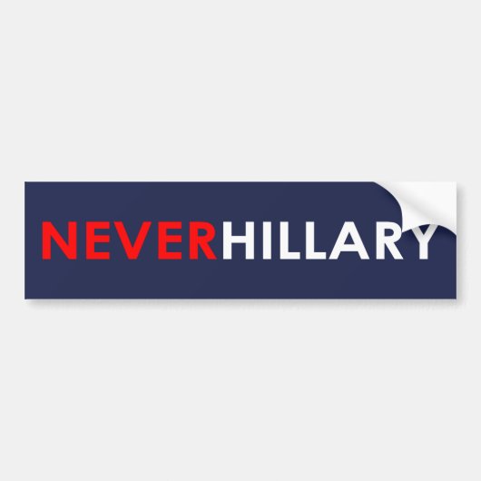 Geen hillary Bumpersticker (blauw) (Voorkant)