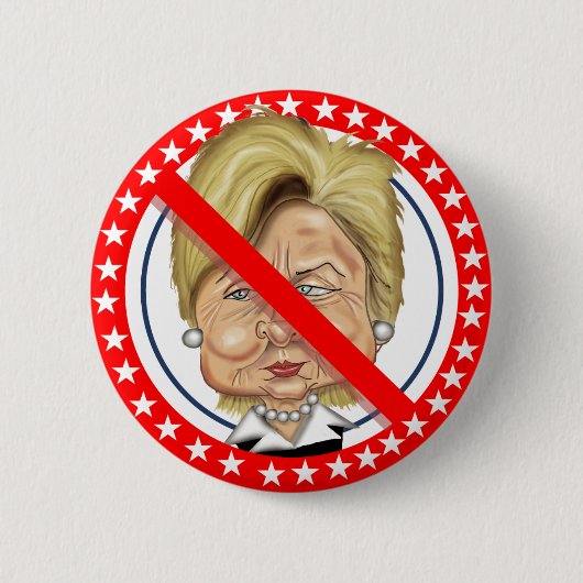 Geen Hillary Ronde Button 5,7 Cm (Voorkant)