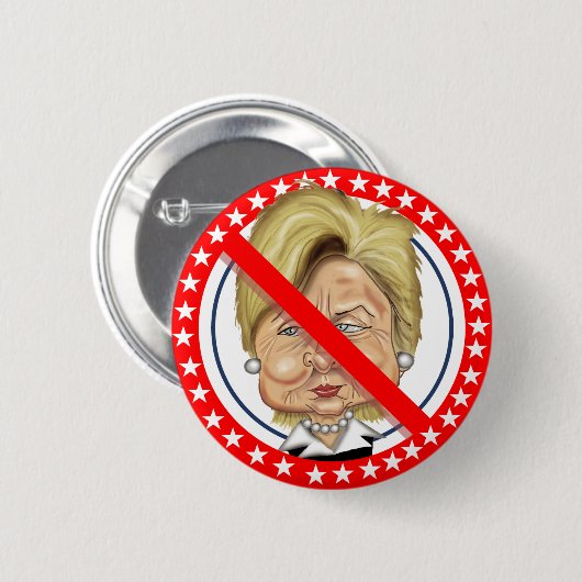 Geen Hillary Ronde Button 5,7 Cm (Voorkant /achterkant)