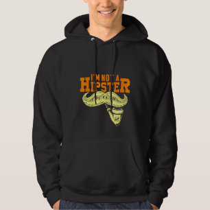 Geen hipster snor pijp roker hippies vrije geest hoodie