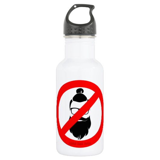 Geen Hipsters of Man Buns Waterfles (Voorkant)