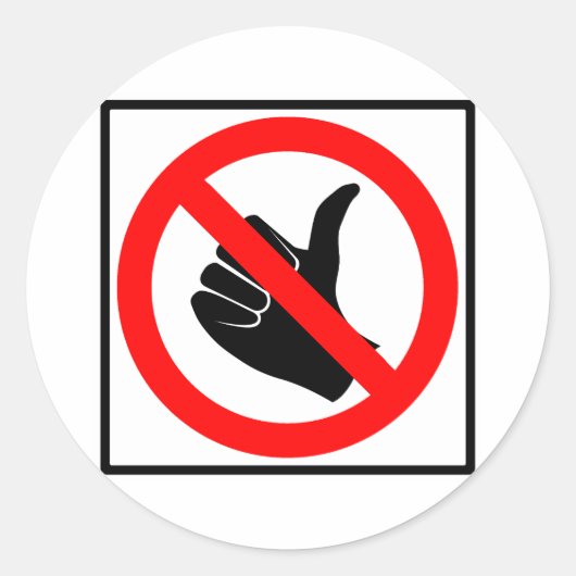 Geen Hitchhiking Highway Sign Ronde Sticker (Voorkant)