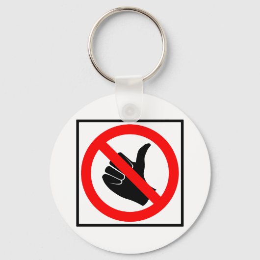 Geen Hitchhiking Highway Sign Sleutelhanger (Voorkant)