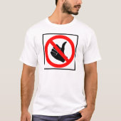 Geen Hitchhiking Highway Sign T-shirt (Voorkant)