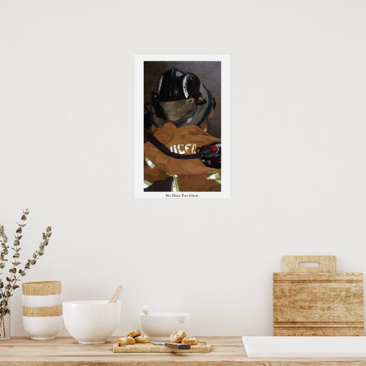 Geen hitte te te groot poster (Keuken)