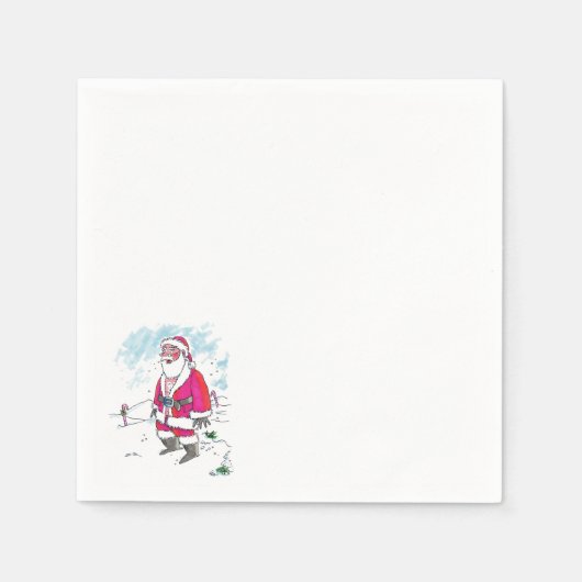 Geen Ho-Ho-Ho cocktail papieren servetten (Voorkant)