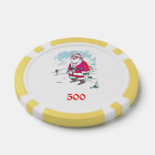 Geen Ho Ho Ho geel 500 gestreepte pokerchip (Enkel)