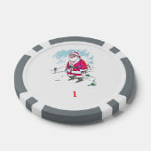 Geen Ho Ho Ho grey 1 gestreepte pokerchip (Enkel)