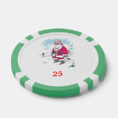 Geen Ho Ho Ho groen 25 gestreepte pokerchip (Enkel)
