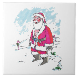 Geen Ho Ho Ho grote keramische tegel Tegeltje