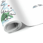 Geen Ho-Ho-Ho grote Santa matte inpakpapier (Rol Hoek)