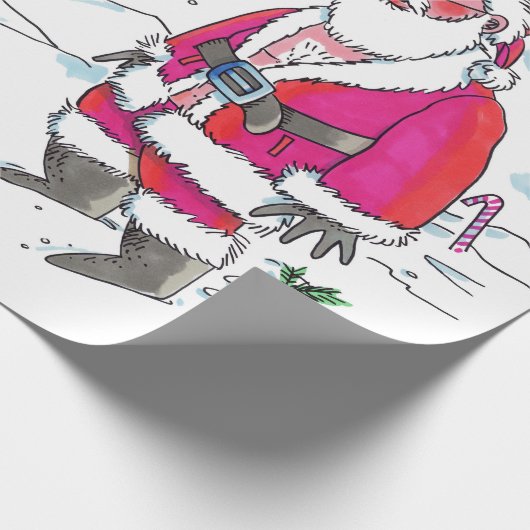 Geen Ho-Ho-Ho grote Santa matte inpakpapier (Hoek)