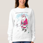 Geen Ho-Ho-Ho-Ho tekst vrouwen wit sweatshirt (Voorkant)