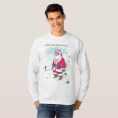 Geen Ho-Ho-Ho-Ho w tekst mannen wit shirt met lang (Voorkant volledig)