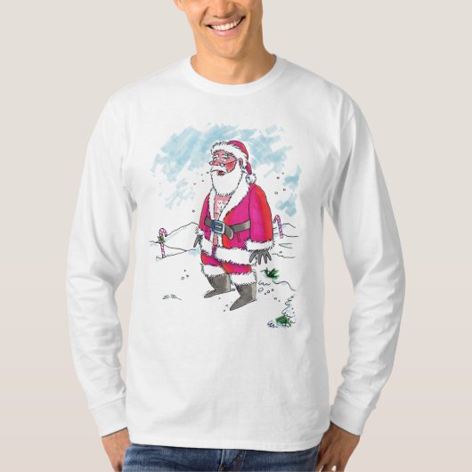 Geen Ho-Ho-Ho-mannen wit shirt met lange mouwen (Voorkant)