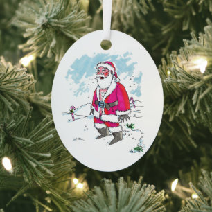 Geen Ho-Ho-Ho ovale metalen ornament