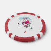 Geen Ho Ho Ho Red 5 gestreepte pokerchip (Enkel)