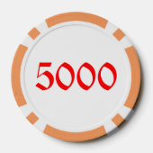 Geen Ho Ho Ho sinaasappel 5000 gestreepte pokerchi Poker Chips (Achterkant)
