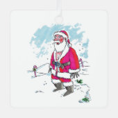 Geen Ho-Ho-Ho vierkante metalen ornament (Voorkant)