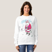 Geen Ho-Ho-Ho vrouwen wit sweatshirt (Voorkant volledig)