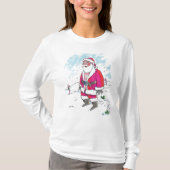 Geen Ho-Ho-Ho vrouwen witte lange mouw shirt (Voorkant)