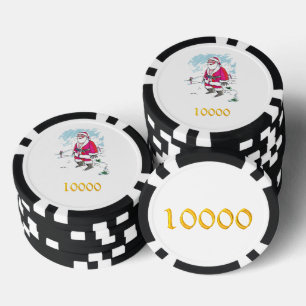 Geen Ho Ho Ho zwart goud 10000 gestreepte pokerchi Poker Chips